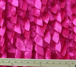 Taffeta Fabric Mango Leaves HOT PINK / 58-60" Wide / Sold by the Yard