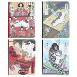 Composition Notebook, College School Notebooks Subject Daily Journal Notebook, Japanese Cartoons Printed Cover, Thick Paper, 5.7''*4.1'', 224 Sheets(Fishing)