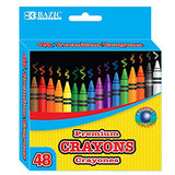 BAZIC Crayons 48-Count, Assorted Colors Coloring Crayon Set, Non Toxic Drawing Crayons for School Art, Gift for Kids Artist (48/Pack), 24-Packs