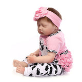 22" Newborn Sleeping Baby Reborn Doll Soft Touch Silicone Vinyl Handmade Weighted Doll