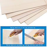 FOGAWA Balsa Wood Sheets 300x200x1.5mm Unfinished Unpainted Basswood Plywood Thin Sheets Baltic Birch Plywood for Mini House Airplane Ship Boat DIY Model 5pcs
