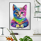 Diamond Painting, Diamond Painting Kits for Adults with 5D Full Drill Round, Cat Diamond Painting DIY Diamond Art Perfect for Relaxation and Home Wall Decor