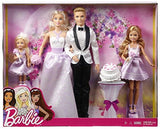 Barbie Wedding Set with Bride and Groom Dolls, Stacie, Chelsea and Accessories (Mattel DRJ88), Assorted Colour/Model