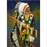 KANXINER Diamond Painting Kits for Adults, 5D Diamond Painting Tools and Accessories- Native American# 5, 5D Diamond Painting Full Dril(11.81 x 15.75 in)