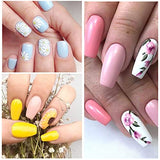 36 Sheets Flower Nail Art Stickers Decals Blossom Floral Flowers Nail Decorations Sunflower Daisy Peach Petals Designs Water Transfer Nail Art Supplies DIY for Women Girls (Flower)