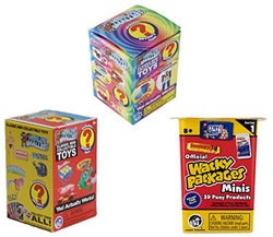 World's Smallest Classic Novelty Toy Surprise Boxes - Series 3 - Series 4 - Wacky Packages Minis Series 1 - Bundle Set of 3