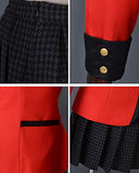 Cosplay.fm Women's Jabami Yumeko Cosplay Costume School Uniform (S, Red)