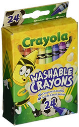 Crayola FBA_52-6924-New 52-6924 Washable Assorted Colors 24 Count, 2 Packs, 48 Crayons