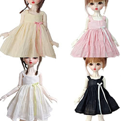 singyang 4 Sets of BJD Doll Clothes, 1/6 Doll Shoulder Strap Dress, 12 inch Ball Joint Doll Fashion Dress (no Doll)