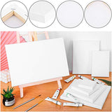 URATOT 8 Pieces Assorted Size Blank Canvas Boards Artist Canvas Frame Art Canvas Panels Multi Panel Creative Blank Painting Panels for Acrylic Water Oil Painting, White