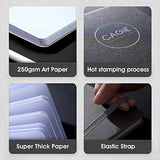 Watercolor Sketch Pads for Drawing,250gsm Art Paper,Leather Hard Cover Sketch Book,Personal Album. 5.2”x8.5”,Gray