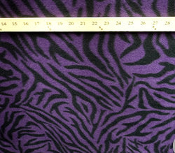 Polar Fleece Fabric Prints Animal PrintPurple Zebra/60 Wide/Sold by the Yard N-016