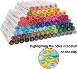 88 Colors Markers for Coloring, Typecho Double Tipped Sketch Markers Set for Kids, Artist Permanent Art Markers, Adult Coloring and Illustration, Include 1 Colorless Alcohol Marker Blender (88 color)