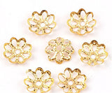 Beautiful Bead 6mm Gold Tone Flower Bead Caps for Jewelry Making (About 500pcs) (8mm, Gold)