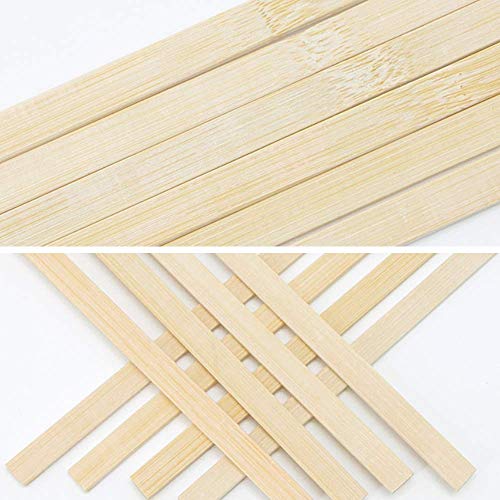 Wood Craft Natural Bamboo Sticks Strips Strong Natural For Craft Projects  50 Pcs