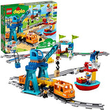 LEGO DUPLO Cargo Train 10875 Exclusive Battery-Operated Building Blocks Set, Best Engineering and STEM Toy for Toddlers (105 Pieces)