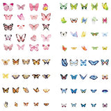 Waynoda 320 Pieces Transparent Butterfly Stickers Set 8 Styles Waterproof Butterfly Decorative Decals for Scrapbook DIY Crafts Album Bullet Journal Planner Water Bottles Phone Cases Laptops