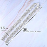 XINFANGXIU 1 Yard Bridal Wedding Dress Sash Belt Applique with Crystals Rhinestones for Women