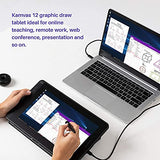 2021 HUION Kamvas 12 Graphics Drawing Tablet with Screen Full-Laminated Android Support Pen Display with Battery-Free Stylus Tilt 8192 Levels Pressure 8 Express Keys 10pcs Felt Nibs