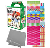 Fujifilm Instax Mini Link Smartphone Printer + Fujifilm Instax Mini Instant Film (20 Sheets) Bundle with Sturdy Tiger Stickers + Deals Number One Cleaning Cloth (Dusky Pink)