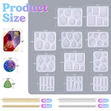 LET'S RESIN Resin Earring Mold, 171 Pcs Resin Jewelry Molds Making Kit with 11 Pack Variety Shape Resin Molds Silicone, Earring Molds for Epoxy Resin, Pendant, Earrings, Necklace, Keychains