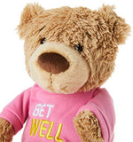 GUND Get Well T-Shirt Message Teddy Bear Stuffed Animal Plush, Pink, 12.5"