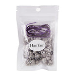 HanYan Bead Caps Metal Spacers Silver 80 Grams 6-8 mm 200+ Pcs Mixed Bead Caps for Jewelry Making