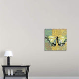 Butterfly Mosaic - Yellow Canvas Wall Art Print, 30"x30"x1.25"