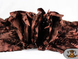 Rosette Satin Dark Brown Fabric By the Yard