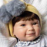 Paradise Galleries Realistic Reborn Toddler Doll My Little Marisol, 22-inch, Medium Skin Tone, Brown Eyes/Brown Hair, 5-Piece Baby Doll Gift Set