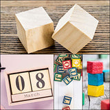 Kurtzy Small Wooden Cubes (60 Pack) 1.18 x 1.18 x 1.18 inch Wood Cubes - Natural Unfinished Pine Wood Blocks - Educational Craft Cubes for DIY, Stamps, Art & Crafts, Puzzles, Numbers
