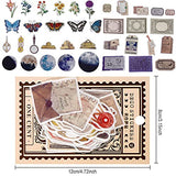 160 Pieces Washi Stickers Set Moon Stickers Vintage Astronomy Stickers Galaxy Moon Planets Decorative Stickers Retro Floral Stickers Butterfly Stickers for DIY Crafts Arts Scrapbook Journal Album