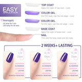 Gellen Gel Nail Polish Kit - 6 Colors Lavenders Series - Violet Lilac Rose Pink Popular Nail Gel Colors Nail Art DIY Home Gel Manicure Set