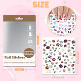 24 Sheets Nail Stickers Nail Art for Women Girls Kids Decoration Self Adhesive DIY Nail Design Summer Nail Decals Tattoos 1000+ Pieces with 1 Tweezers