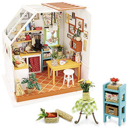 Rolife Miniature Dollhouse Kit, 1:24 Scale DIY Wooden Kitchen Mini House Furniture, Best Gift for Friends Lovers Family, Home Decor