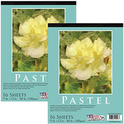 U.S. Art Supply 9" x 12" Premium Pastel Paper Pad, 80 Pound (180gsm), Assorted Natural Tone Paper