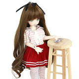AIDOLLA 9-10 Inch 1/3 BJD SD Doll Wig- Girls Gift Temperature Synthetic Fiber Long Curly Synthetic Hair