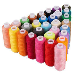 CiaraQ Sewing Threads Kits 30 Colors Polyester 250 Yards Per Spools for Hand & Machine Sewing