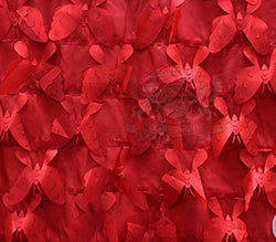 Taffeta Butterfly Fabric 58" Wide Sold By The Yard (RED)