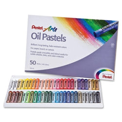 Pentel Oil Pastel Set With Carrying Case,45-Color Set, Assorted, 50/Set