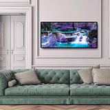 DIY 5D Diamond Art by Number Kit, Waterfall Scenic Full Crystal Rhinestone Diamond Embroidery Paintings Cross Stitch Perfect for Relaxation and Home Wall Decor 20x60in Square Drill T-69