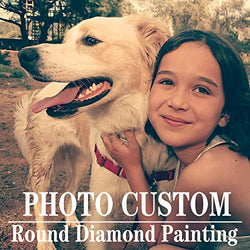 Custom Diamond Painting Kits for Adults with Your Photos,Full Drill Round, Customized Diamond Painting Private Gifts, Custom Personalized Picture for Home Wall Decor 27.6x39.4 inches