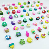 200pcs Fruit Clay Beads-Mixed Candy Polymer Clay Beads Charms for Bracelet Necklace Jewelry Making (Fruit)