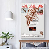 True Grit 1969 Poster Canvas Wall Art Decorative Classic Movie Posters for Bedroom Walls Living Room Home Decor Picture 24x36inch(60x90cm)