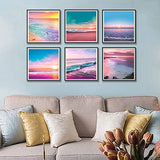 TWBB 6 Pack Diamond Painting Kits for Adults & Kids, DIY 5D Diamond Painting by Numbers for Adults Beginner,12x12 inch (Beach)