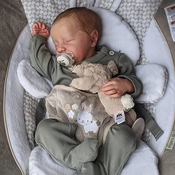 CHAREX Realistic Reborn Baby Dolls Boy - Lifelike Newborn Silicone Real Baby Doll 18 inch Sleeping Soft Cloth Body Gift Set Kids Girls Boy Toys for 3+ Years Old