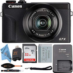 Canon Powershot G7 X Mark III Digital Camera with Wi-Fi & NFC, LCD Screen, 4K Video + Sandisk 32GB Memory Card + ZeeTech Starter Accessory Bundle (Black)(Starter Bundle)