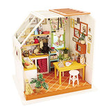 Hands Craft DIY Miniature Dollhouse Kit | 3D Model Craft Kit | Pre Cut Pieces | LED Lights | 1:24 Scale | Adult Teen | Jason's Kitchen, 188 pcs.