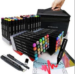 120 Colors Alcohol Art Marker Set,Salarlo Dual Tip Brush Drawing Markers with Stand&Gift Box for Artist Adults/Kids Coloring Illustration Painting Manga Sketching Design