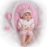 Yesteria Lifelike Reborn Baby Dolls 16 Inches 2 Outfits Silicone Vinyl Weighted Cotton Body Gift Set